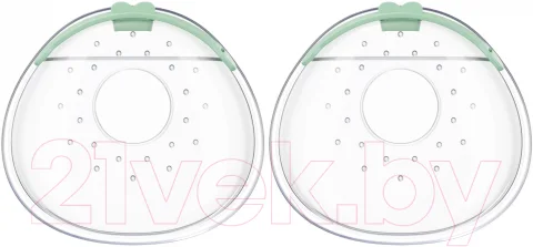 Набор накладок для сбора грудного молока ROXY-KIDS С заглушкой / RCOL-001-G (2шт, зеленый)