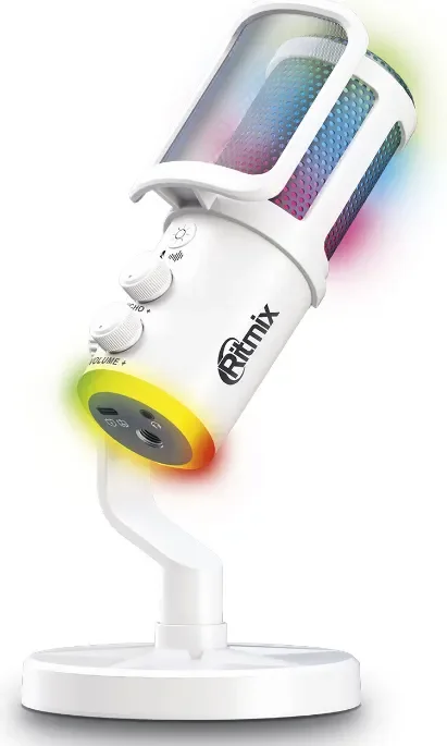 Микрофон Ritmix RDM-178 USB Gaming (белый)