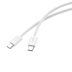 Зарядный кабель Atomic Real USB-C-USB-C PD 60W / 30.406 (1.5м, белый) — фото 2