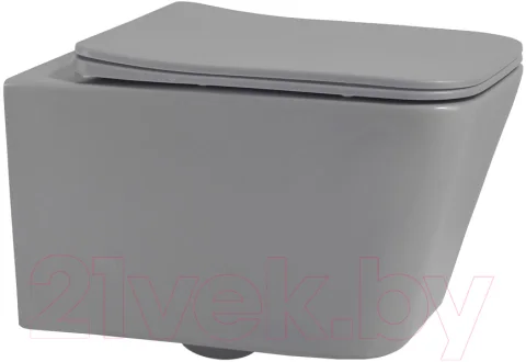 Унитаз подвесной Abber Rechteck AC1201MG (серый матовый)