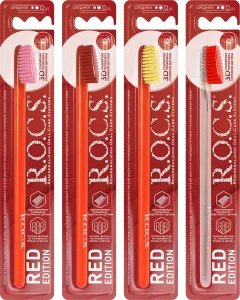 Зубная щетка R.O.C.S. Red Edition Classic средняя — фото 5