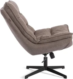 Кресло мягкое Tetchair Reflex с пуфом велюр/букле (бежевый) — фото 4