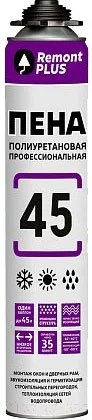 Пена монтажная MasterTeks Remont Plus 45 Pro всесезонная (585мл)