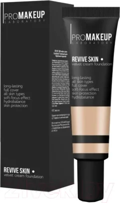 Тональный крем PROMAKEUP Revive Skin с бархатным покрытием тон 203 (30мл) — фото 10