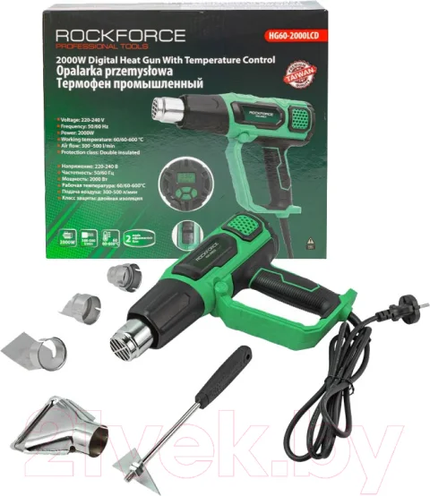 Строительный фен RockForce RF-HG60-2000LCD(52350)