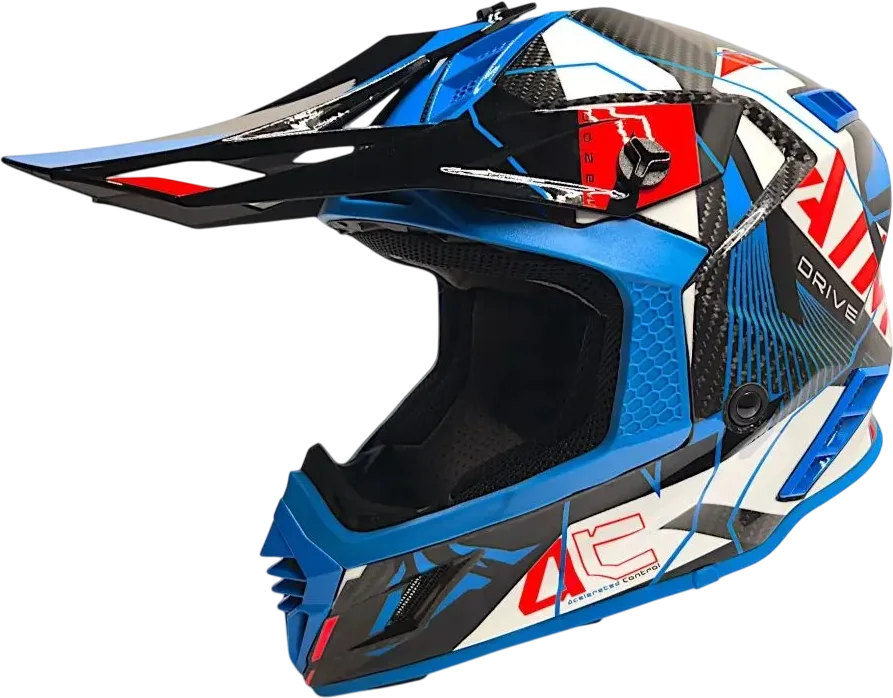 Мотошлем AiM RH855 Carbon Razor RH855R-DBR-S (S, синий/красный)