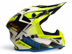 Мотошлем AiM RH855 Fiber Glass Swift RH855S-BYR-L (L, желтый/красный) — фото 5