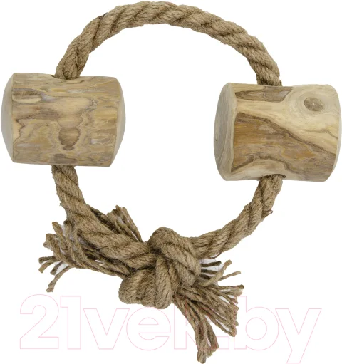Игрушка для собак Coffee Wood Веревочное кольцо с бочонками / RING/CW-M