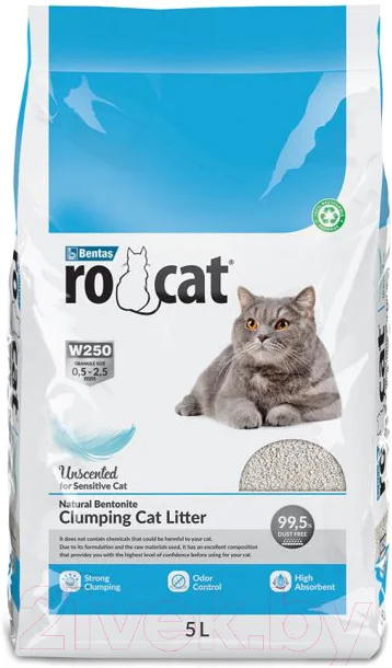 Наполнитель для туалета RO-CAT Без аромата (5л/4.25кг)