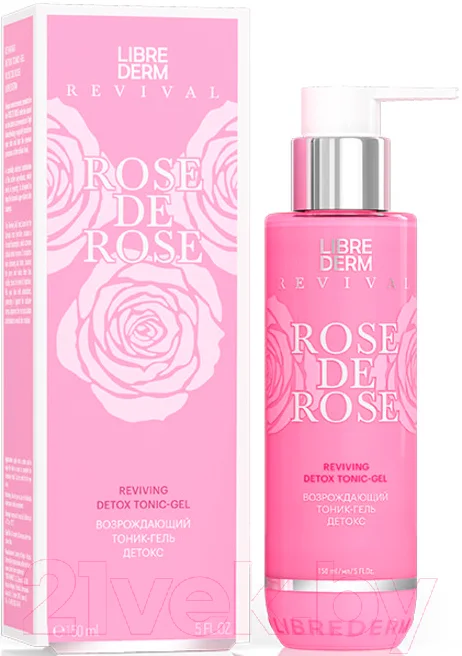 Тоник для лица Librederm Гель Rose De Rose Возрождающий Детокс (150мл)