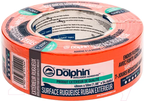 Лента малярная Blue Dolphin Rough Surface DT-PR O (48ммx50м)