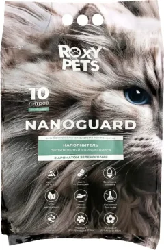 Наполнитель для туалета Roxy-Pets Зеленый чай Растительный комкующийся (4кг) — фото 1