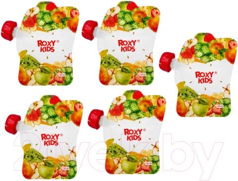 Набор пакетов для детского питания ROXY-KIDS Для хранения фруктового пюре / RPCK-002 (5шт)