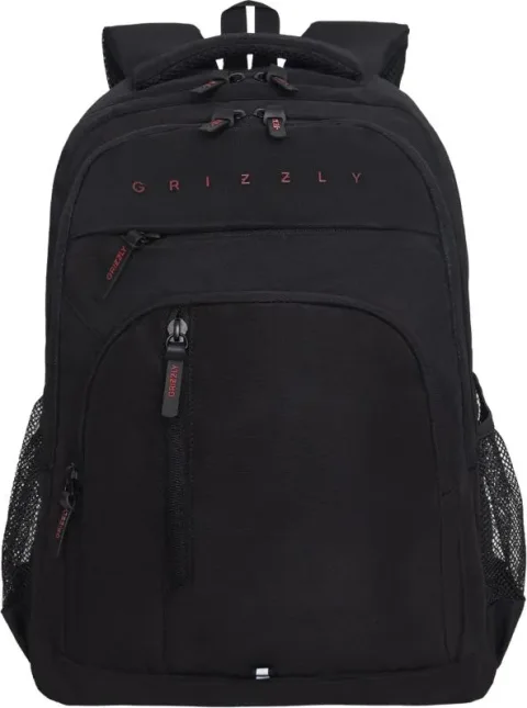 Школьный рюкзак Grizzly RU-536-1 (черный/красный)
