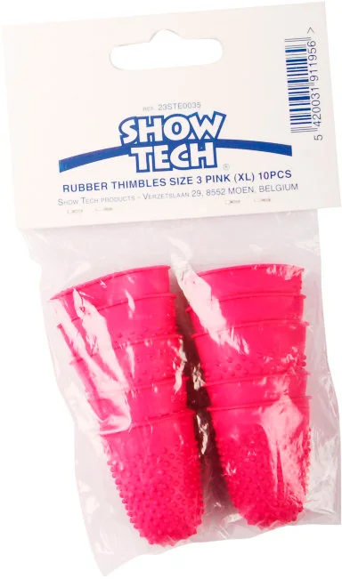 Набор напальчников для тримминга Show Tech Rubber Pink XL / 23STE035 (10шт)