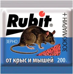 Средство для борьбы с вредителями Rubit Зерно. Зоокумарин+ (200г) — фото 1