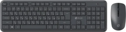 Комплект клавиатура и мышь Оклик S277W (серый)