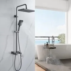 Душевая система со смесителем Shevanik S6826T (оружейная сталь) — фото 3