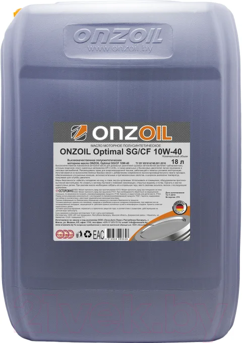 Моторное масло Onzoil SAE 10W40 Optimal SG/CF (18л)