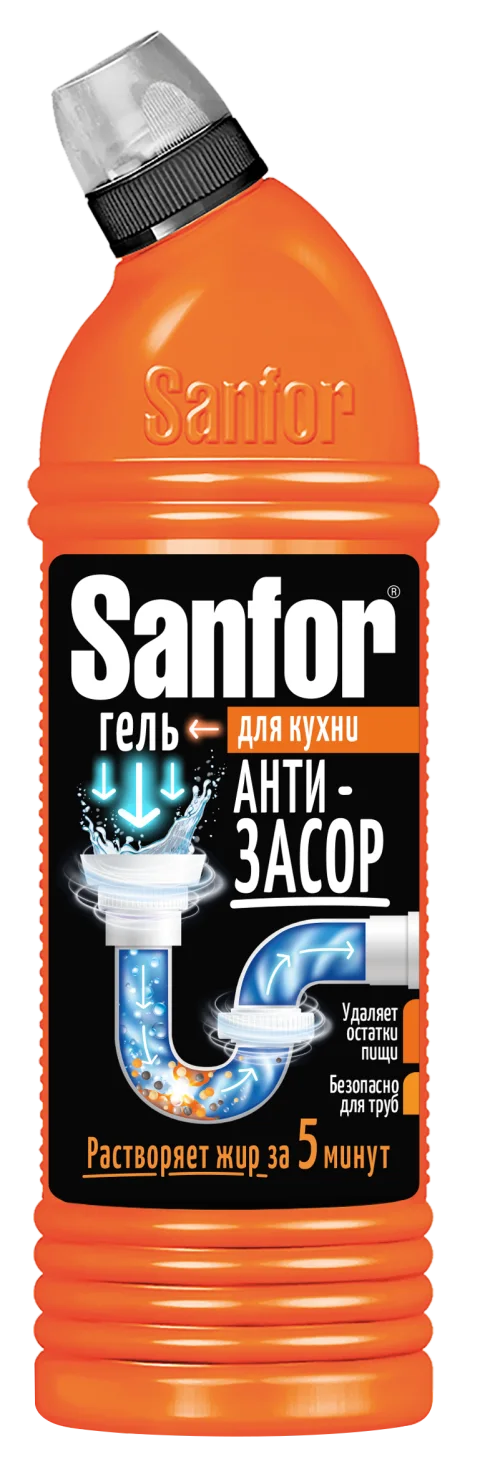 Средство для устранения засоров Sanfor Для кухни (750г)