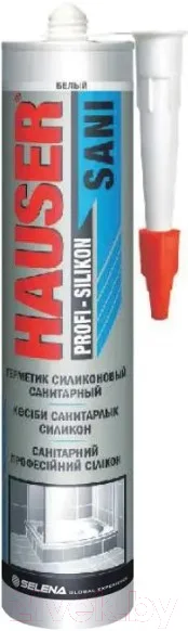 Герметик силиконовый Hauser Sani (260мл, белый) — фото 1