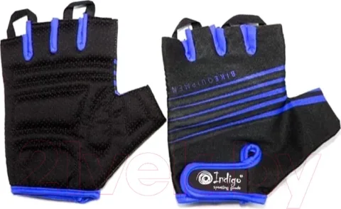 Велоперчатки Indigo Sport SB-01-1575 (M, черный/синий)