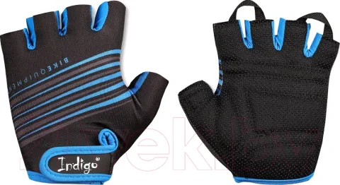 Велоперчатки Indigo Sport SB-01-1575 (L, черный/синий)