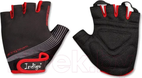 Велоперчатки Indigo Sport SB-01-8203 (XL, черный/красный)