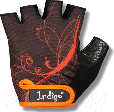 Перчатки для пауэрлифтинга Indigo Sport SB-16-1743 (XS, черный/оранжевый)
