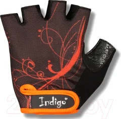 Перчатки для пауэрлифтинга Indigo Sport SB-16-1743 (M, черный/оранжевый) — фото 5