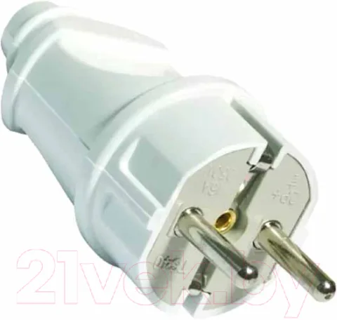 Вилка штепсельная SmartBuy SBE-16-P01-w (с заземлением)