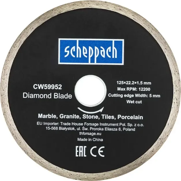 Отрезной диск алмазный Scheppach Sch-CW59952 (62950)