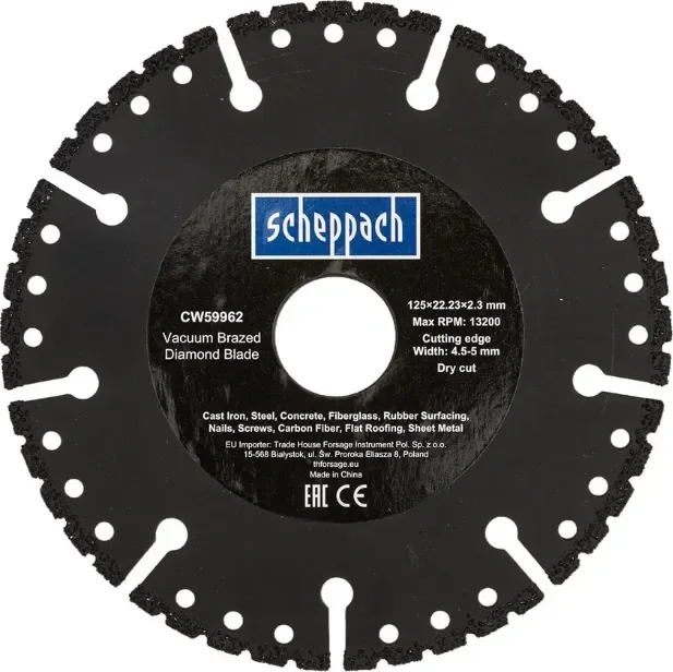 Отрезной диск алмазный Scheppach Sch-CW59962 (62956)