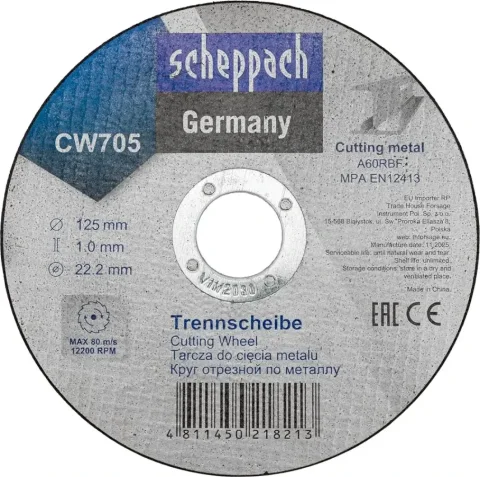 Набор отрезных дисков Scheppach Sch-CW705 (63959), (10шт)