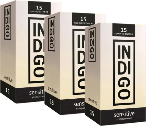 Презервативы INDIgo Sensitive №15 ультратонкие (3уп)