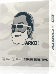 Набор косметики для бритья Arko Sensitive Пена+Крем после бритья (200мл+50мл) — фото 8
