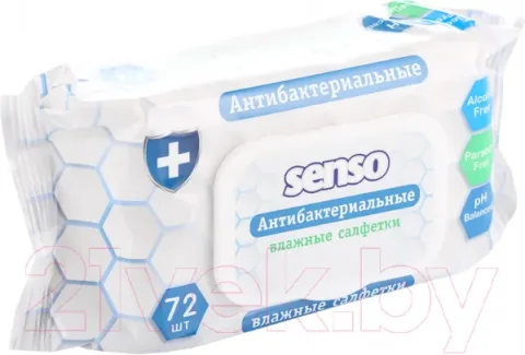 Влажные салфетки Senso Антибактериальные (72шт)