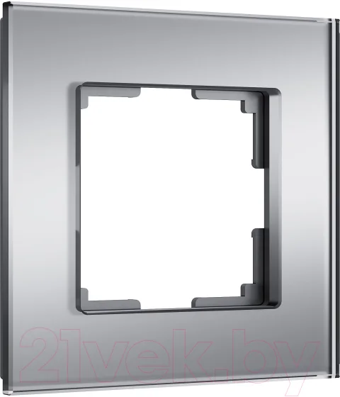 Рамка для выключателей и розеток Werkel Senso W0013106 (серебряный/стекло soft-touch)