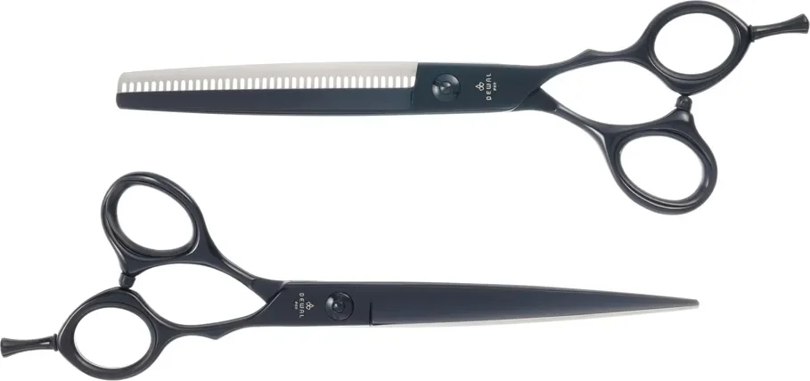 Ножницы парикмахерские Dewal SET-BS8-7 (2шт, черный)