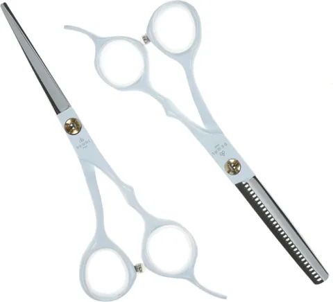 Ножницы парикмахерские Dewal SET-MD-W (2шт, белый)