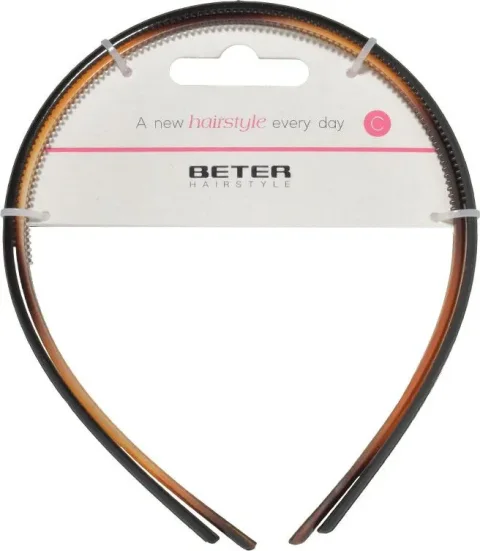 Набор обручей для волос Beter Set of black and shell headbands Trendy Classics (2шт)