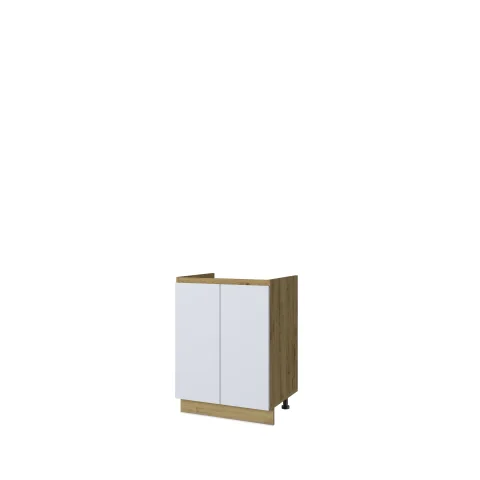 Шкаф под мойку Anrex Set plus 2D/60 (дуб наварра/белый)