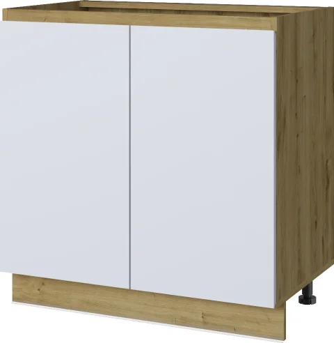 Шкаф-стол кухонный Anrex Set plus 2D/80 (дуб наварра/белый)