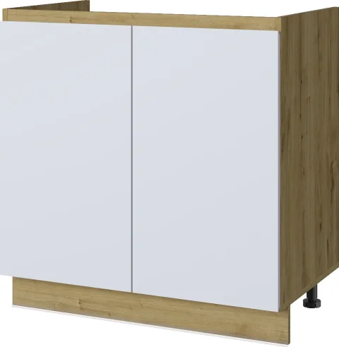 Шкаф под мойку Anrex Set plus 2D/80 (дуб наварра/белый)
