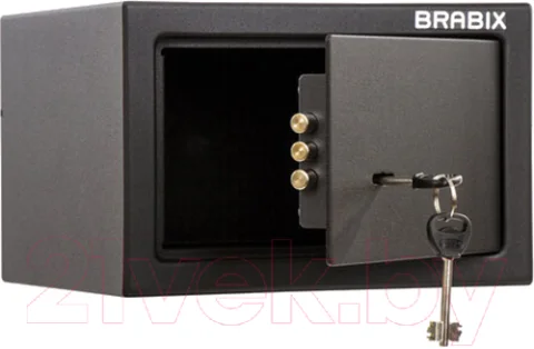 Мебельный сейф Brabix SF-170KL / 291142 (черный)