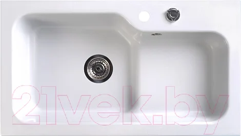 Мойка кухонная Belux SG-REC-HALF-8045-01 (белый кварц)