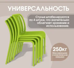 Стул пластиковый Sheffilton SHT-S173 (травяной) — фото 3