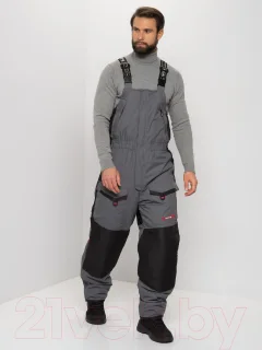 Костюм для охоты и рыбалки Huntsman Siberia / 2579 (р-р 44-46/170-176, серый/черный) — фото 2