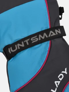 Варежки для охоты и рыбалки Huntsman Siberia Lady Breathable (серый/голубой) — фото 4