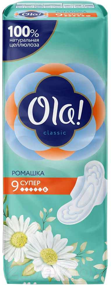 Прокладки гигиенические Ola! Silk Sense Classic Wings Super Толстые Ромашка (9шт)